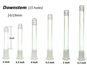Glas-Shisha-Teile und Zubehör Downstem 14/19 mm Diffusor mit 15 Löchern 3 Zoll-5,5 Zoll DS003(LK)