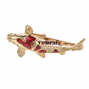 Yoursfs Fashion Apparel 18K Gold Plated Koi Tie Clip Man Anniversary Christmas Gift Business Clothing Shirt Accessories