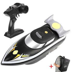 HJ807 RC Fishing Boat 2.4G Bait RC Boat Decoying Trawler Air Cooling Waterproof Never Capsize 2 in 1 Smart RC Boat With Backpack
