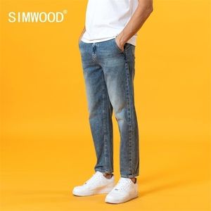 SIMWOOD Sommer neue Jeans Männer lose verjüngt dünn knöchellang dunkel gewaschen plus Größe Markenkleidung SJ130801 201111