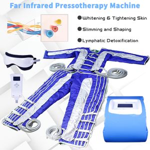 Lymfatisk dränering Pressherapi Slimming Machine 24 st Lufttryck Professionell Far Infraröd Massage Utrustning