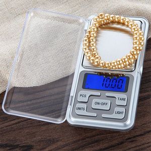 Em estoque, mini eletrônico escala de cozinha digital 200g / 500g de alta precisão jóias de ouro 0,01g balança de escala de peso de bolso