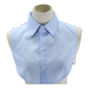 Unisex yaka sivri sahte yakalı yarım shirt çıkarılabilir kolye cezalandırma düğmeleri y5gc unis jlllgj