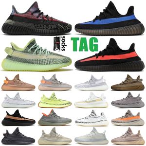 with box Mens Womens Designer Zebra v2 Casual Shoes M Reflective CMPCT Slate Red Blue White Butter Clay Triple White Beluga kanye s west sneakers boost