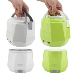 12V 100W 1.3 L Portable Rice Cooker Multifunctional Electric Rice Food Steamer for Car Heating Lunch Box Food Containers Hot Pot 201015