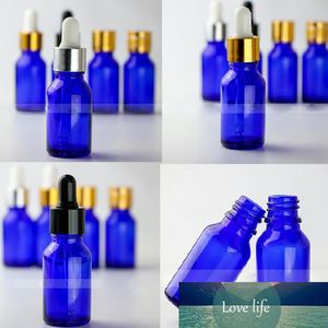 Embalagem frasco conta-gotas 15 ml de vidro azul Essencial conta-gotas de óleo 15ml Ellipse Glass Container Venda