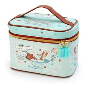 Bonito Dos Desenhos Animados Cinnamoroll Chocolate Azul Maquiagem Saco PU Couro Cosmético Caixa Organizador de Viagem Beleza Caso Armazenamento Sacos de Higiene Pessoal Y200714