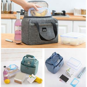 1PCS Lunch Box Bag Oxford Cloth Portable Insulated Thermal Cooler Travel Work School Picnic Food Storage Bags 201015