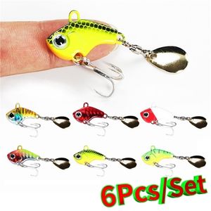 7G10G14G20G VIB Spoon Set Metal Fishing Lures Bait Bass Pike Trout Jig Spinnerbait paljetter vibrerande Whopper Plopper Pesca 2202079483492