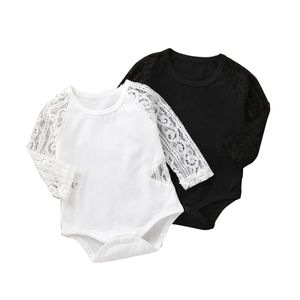 Baby Girls Lace Rompers Infant Solid Colors Long Sleeve Romper Toddler Onesies Vêtement bébé Girls Casual Outfits Ropa Bebe 061105