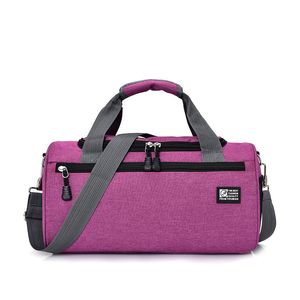 Kvinnor Sport Gym Väskor Crossbody Shoulder Bag Light Travel Bagage Cylinder Handväska Kvinnor Utomhus Duffel Pack Q0705