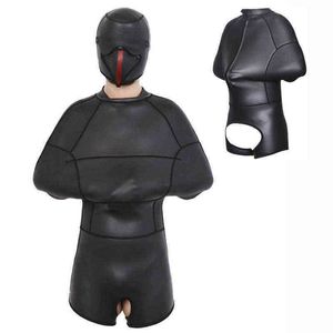 NXY SM Sex Adult Toy Ropa De Bondage Bdsm Negra Para Hombre y Mujer, Cuero Coqueteo, Bondage, Mano Inferior l Cuerpo, Hueca, Goma,1220