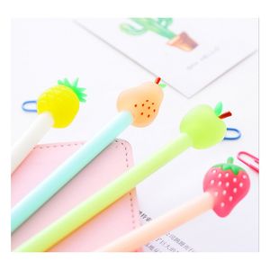 hp 3830 ink Refills 4 Piece Korean Stationery Cute Freshness Kawaii Fruit Pen Handles Creative School Supply Office Gel Pens Gift Freebie bbyHPQ bdesports