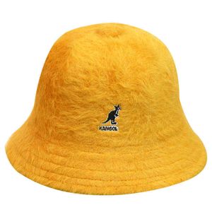 Kapity kulowe nowe kangol kangur kopuły królik włosy Kobieta wiadra czapki wielokolorowe CPS CPS fisherman kapelusz unisex 11 kolorów para modeli AA220312