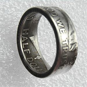 США 'Head' '' 'Franklin Половина доллара ремесло монеты кольцо горячие продажи для мужчин или женщин ювелирные изделия US размер (6-16) хорошее качество монеты розничная / целая продажа