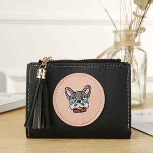 Purses Women's Cute Fashion Coin Tassel Purse Pu Leather Zip Hasp Wallet Card Holder Soft Phone Female Clutch