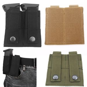 Utomhussport Tactical 9mm Double Magazine Pouch Bag Ryggsäck Vest Gear Accessory Mag Holder Cartridge Clip Pouch No11-568