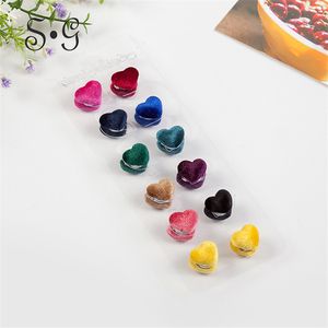 Moda tecido muçulmano Headscarf Abaya Hijab Hijab Cachecol Ímã Pin 12pcs Meuslim Headdress Magnet Magnet Brooch para Meninas 201009