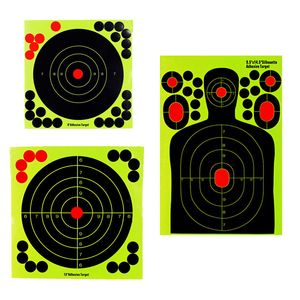 pistola shoot tactical shoot splatter reattivo adesivo adesivo adesivo di allenamento obiettivo silhouette schizzi fluorescenti praticanti