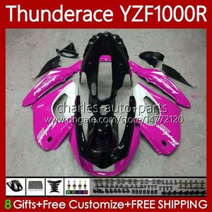 Kit carrozzeria per YAMAHA Thunderace YZF 1000 R 1000R YZF1000R 96-07 87No.109 YZF-1000R 96 03 04 05 06 07 Rosa lucido YZF1000-R 1996 1997 1998 1999 2000 2001 2002 20 07 Carenatura