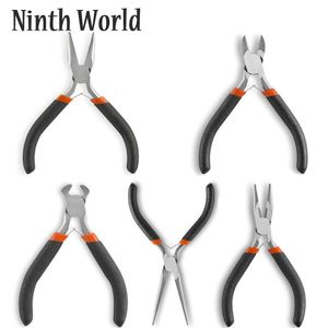 5 Piece 4.5inch Mini Electronic Pliers Diagonal Side Cutting Pliers Cable Wire Cutter Repair Precision Pliers Set Y200321