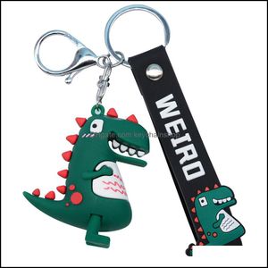 Keychains Acess￳rios de moda Factory Keychain Custom 3D Cute Animal Dinosaur Figura