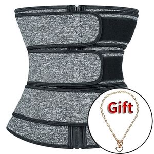 3 Zip Vita Body Shaper Plus Size Wit Trainer Womens Belly Control Sweat Belt Cintura Cinta ModelloAdora Scarpe Trainer 201222
