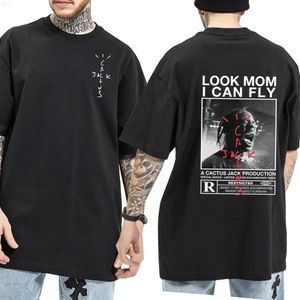 T shirt Cactus Jack Summer Unisex Look Mom I Can Fly Travis Scott T Shirt Hip Hop Harajuku Graphic Print Top Tees Men