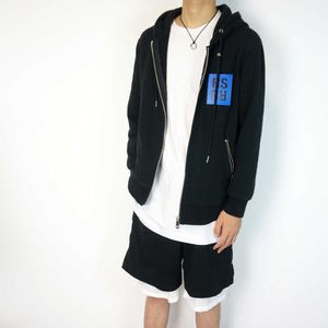 Mäns Jackor B. Numbers Raf15FW Blue Standard Robot Simons Men's and Women's Ins Hoodie Coat