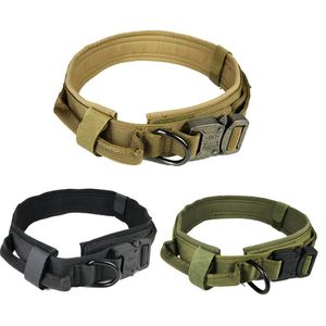 Kołnierz dla psów Nylon Regulowany Wojskowy Tactical Dog Collar Control Handle Training Pet Dog Collar Pet Products
