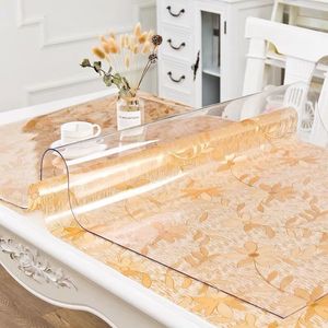 Balle PVC tampa de mesa transparente tabela pano protetor de plástico plástico tablecloth mat tapete macio vidro para mesa mesa de jantar t200707