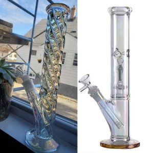 Gece Güzel Kalın Cam Glow Dab Rig Temizle Nargile 14mm Kase Sigara Boru Serin Tall 7mm Kalınlığı Pürüzsüz Naw Süper Kolay Temizlemek için çok temiz görünüyor