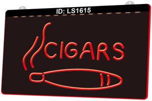 LS1615 Cigars Smoke Shop 3D Engraving LED Light Sign Wholesale Retail
