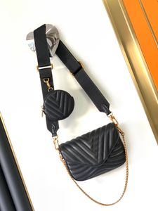 7A läderaxelväska New Wave Crossbody-väska i äkta läder dubbla set väska handväska för män presbyopisk minipaket Multi Pochette dam