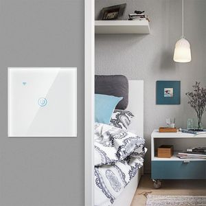 터치 스위치 스마트 라이트 스위치 패널 벽 intertartor 1/2/3 Gang Tuya WiFi Light Switch EU 표준 작업 Alexa Google 홈