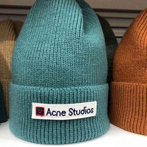 Casual Winter Hat Solid Blend Spring Fashion Wool Warm Skullies Beanies Hats Caps For Men Women