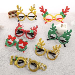 2020 Nya juldekorationer Barnleksaker Julprydnader Gåvor Party Children's Toys Santa Claus Christmas Glowing Glasses Frame