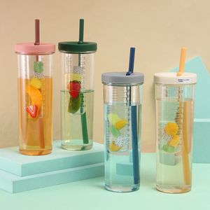 BPA Free Fruit Infuser Waterfles Juice Shaker Sport Citroen Water - Fitness Sport Fruit Drinkflessen voor Meisje