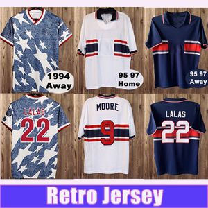 1994 1997 Estados Unidos Mens Retro Soccer Jerseys LALAS SORBER PEREZ BALBOA STEWART WEGERLE MOORE 2016 Home Away Football Shirts