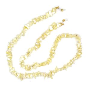 Natural Pearl Shell Chain Okular przeciwsłonecznych Akcesoria Wiszące Neck Fashion Okulary Link Okulary Liny 12 sztuk / partia Hurtownie