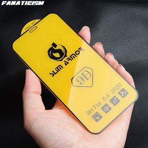 Protetor de tela do telefone 9d Curved Curve Tampa completa Filme de vidro temperado de armadura para iPhone XS XR 11 12 13 14 Pro Max mini 6 6s 7 8 Plus SE2020