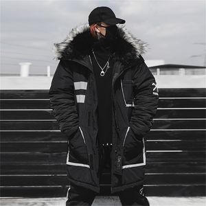 Inverno caldo dei nuovi uomini di abbigliamento in cotone moda hip hop spessa giacca di cotone caldo cappotto caldo di grandi dimensioni taglia USA S-XXL 201114