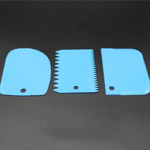 3 pçs / lote massa cortador de bolo slicer spatula bolos de cozimento ferramenta creme raspador cortadores de pastelaria raspadores de dentes irregulares borda diy liso ferramentas de cozimento jy1111