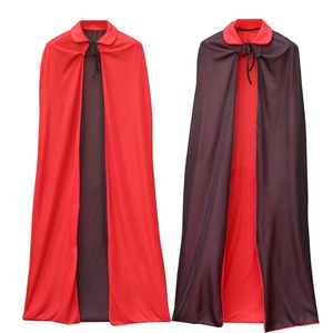 1.4 M Cadılar Bayramı Cloak Pelerin Cadı Sihirbazı Pelerinler Pelerin Siyah Kırmızı Vampir Pelerin Cape Cadılar Bayramı Fantezi Elbise Kostüm Partisi Malzemeleri