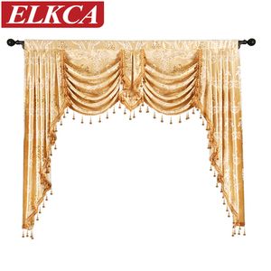 1 Piece Valance European Royal Luxury Valance Curtain for Living Room Window Curtain for Bedroom Valance Curtain for Kitchen LJ201224