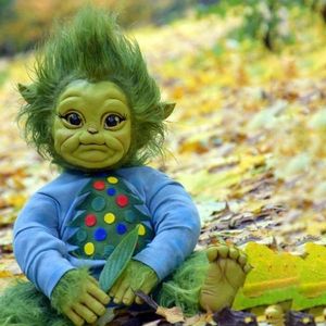 Wholesale realistic reborn babies resale online - Stock New Reborn Baby Grinch Toy In Realistic Cartoon Simualtion Doll Kids Christmas Gifts Drop Shipping