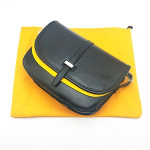 Meninas de ombro masculinas de alta qualidade Mini bolsas mensageiras de tela revestida com bolsa de corpo transversal clássica de couro genuíno com bolsa de poeira