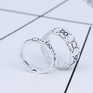 Sälj väl S925 Pure Silver Ring Top Quality Paris Designring med linje dekorera charm kvinnor och man bröllop smycken gåva