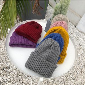 Wholesale ladies knit hats resale online - Hat Ladies Korean Sweater Beanies Hat Spring and Summer Outdoor Warm Knit Pullover Student Hat for Men Women Fashion Bonnet