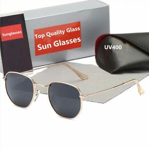 Mode Rays3447 Solglasögon Vintage Pilot Band UV400 Protection Mens Womens Män kvinnor Ben Wayfarer Sun Glasögon med låda